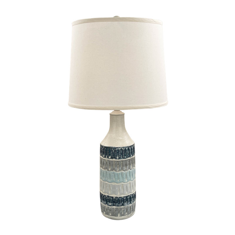 Lampe de table Diethmar Fibercast, Beige, Marine / naturel