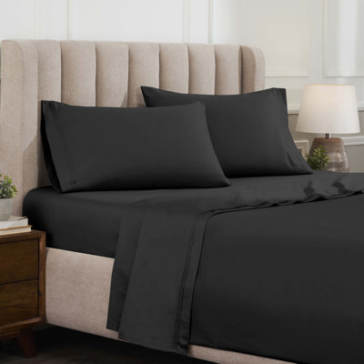 Certified Egyptian Cotton Deep Pocket Solid Luxury 1500 Thread Count Sheet Set