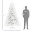 Arbre de Noël artificiel de 7,5 pi, 1346 pointes de branches, ouverture automatique, base en acier, blanc, ajoute du glamour au grand bureau blanc idéal pour la décoration