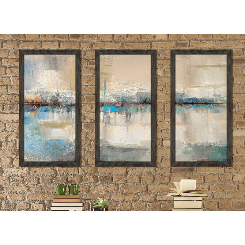 « shoreline reflection ii », reproduction de peinture à l’acrylique à multiples images, L 40,5 po x H 25,5 po x P 1 po
