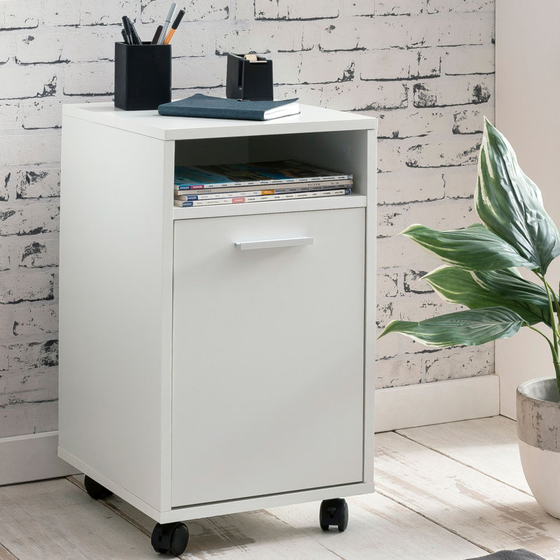 Cypress Gardens 33cm Wide Mobile File Cabinet, White