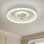 Deontee 20" Modern Ceiling Fan with Dimmable LED Light Quiet Reversible DC Motor Remote Control & Time