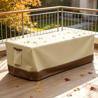 Large Coffee Table Cover – Heavy Duty 600D Waterproof Outdoor Furniture Cover with Elastic Hem & Vents