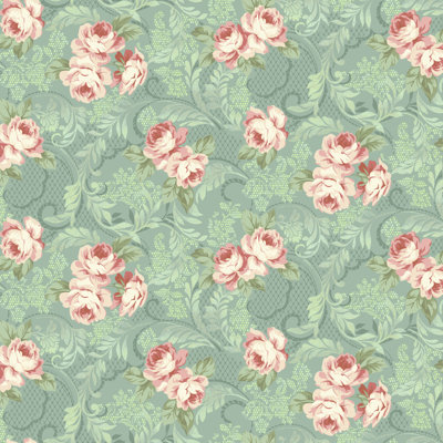 Downton Roses III by Katia Hoffman - Wrapped Canvas Print