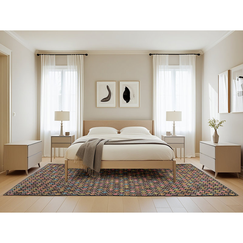 Tapis abstrait moderne 4482, Rectangle de 5 pi x 8 pi