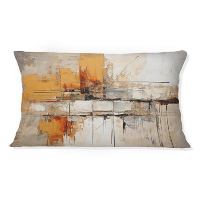 Coussin Orange Impressions II - Abstract Collages