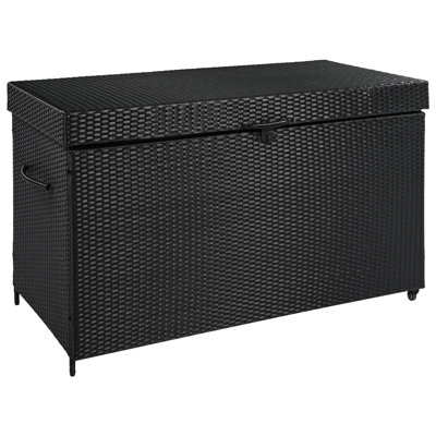 200 Gallons Water Resistant Resin Lockable Deck Box With Wheels, All-Weather Outdoor Storage Box