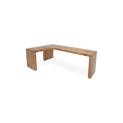 Burlywood L-Shaped Solid Wood desk
