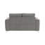 Causeuse en velours gris Wenona