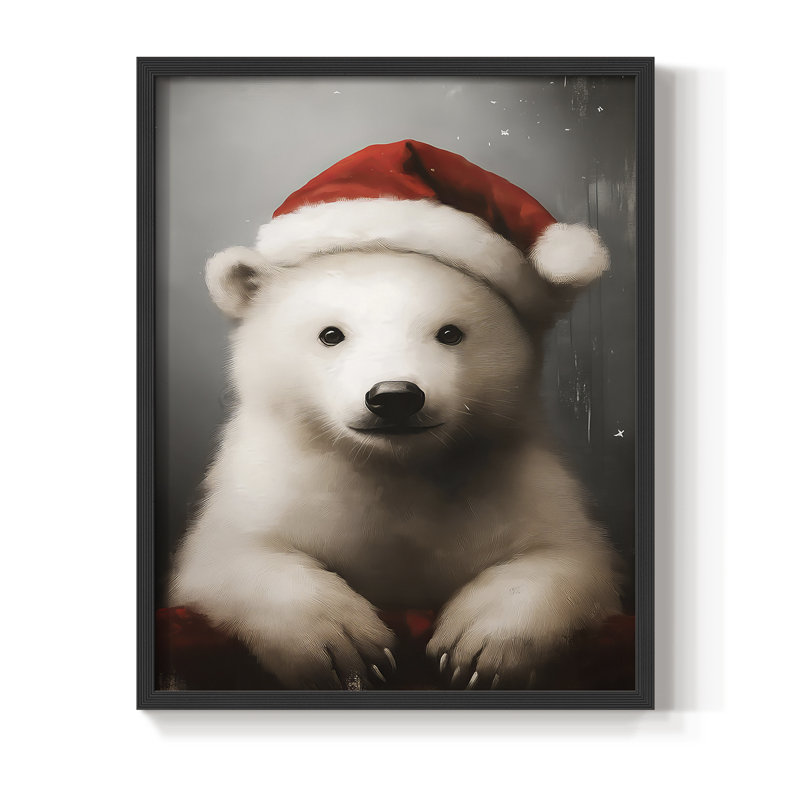 «Christmas Holiday Art», série 2-XCIV, reproduction encadrée - bois massif, Noir, noir, noir, noir, H 11 po x l 9 po