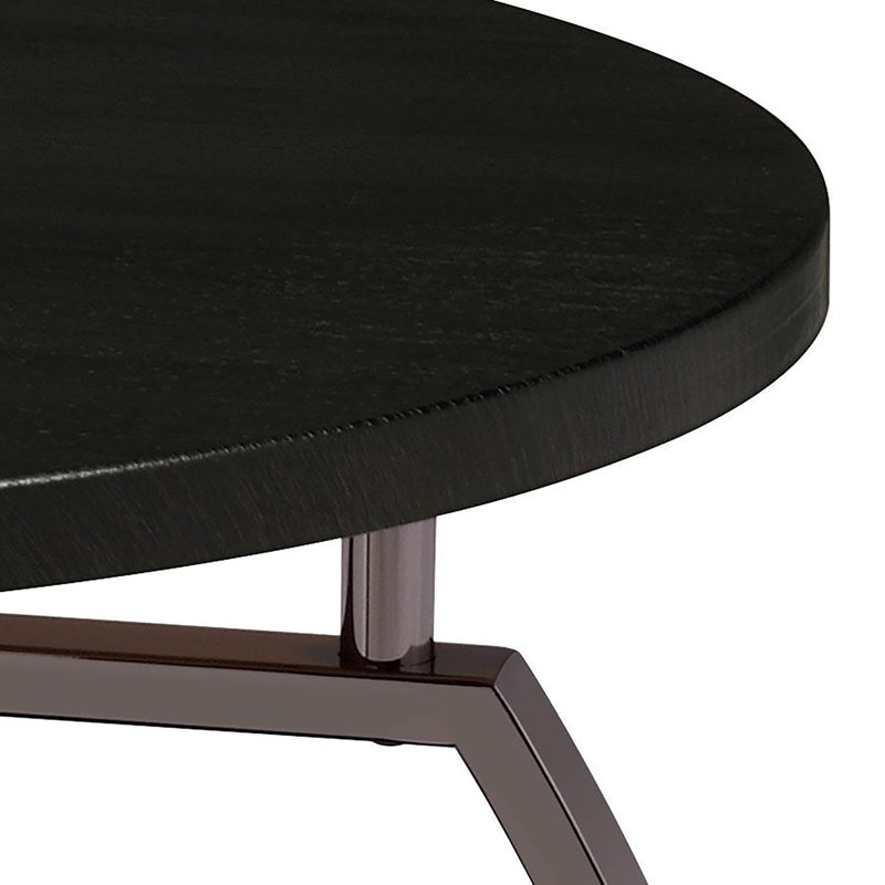 Table de bout gris foncé et nickel