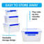 Plastic Kitchen Food Storage Containers With Lids - Ideal For Rice, Flour, Soups, Fruit & Meal Prep - Stackable, Leak-Proof Container With Snap Lock Lids-2096345664