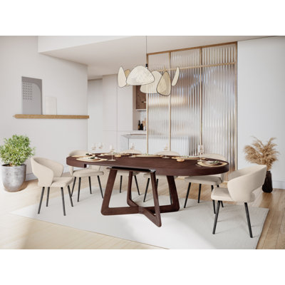 Jahkeim Extendable Beech Round Dining Table