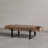 46" W x 24" D Rustic Oak Rectangular Coffee Table with Sled Steel Legs, 2 Storage Drawers & Wood Finish – Modern Industrial & Rustic Farmhouse Living Room Centerpiece
