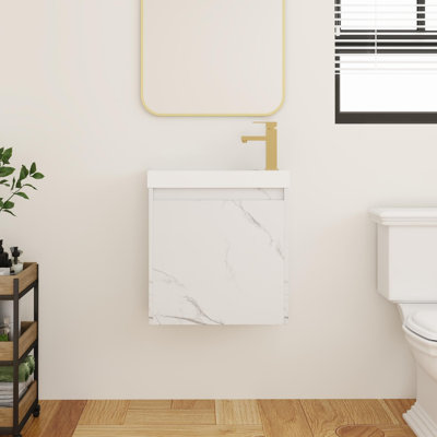 Meuble-lavabo simple 20 po avec plateau en résine Louca