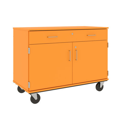Mobile 2 Compartment Manufactured Wood Classroom Cabinet