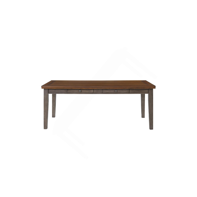 Casual Two Tone 6 Drawer Dining Table