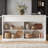 60.4"W Double-Sided Extendable Kitchen Island with Faux Marble Painted Engineered Wood Top & 4 Doors