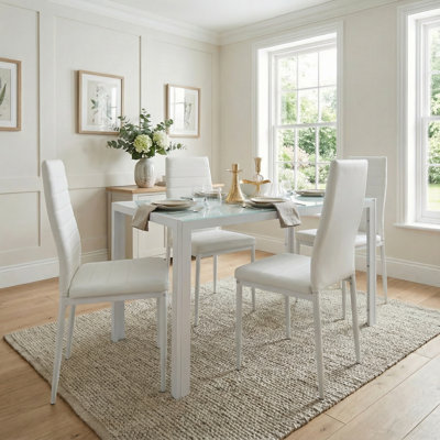 Gorge 4 seater Glass Dining Set