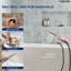 Robinet de baignoire romaine à fixation sur le comptoir avec inverseur et douche à main-121323070