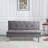 Karmac Grey and Chrome Tufted Adjustable Sofa