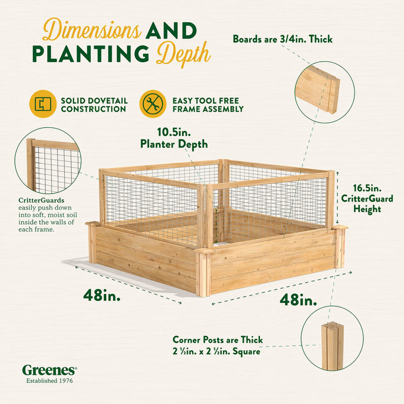 Wood Raised Garden Bed