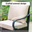 Chaise de patio pivotante avec coussins Argyri