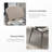 Black Luxury Marble Rectangular Dining Table Sets-104778052