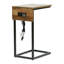 Table d'appoint moderne en forme de C avec port de charge