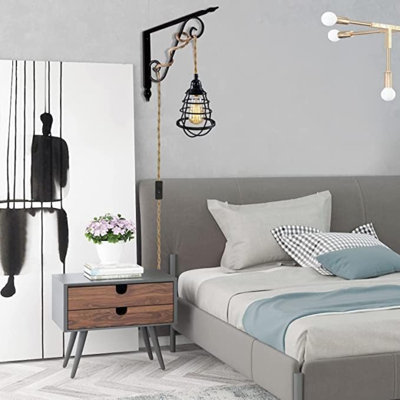 15pi Pulg dans le cordon de lumière de lampe de maison de campagne de câble de décoration intérieure de bricolage pour le salon chambre à coucher