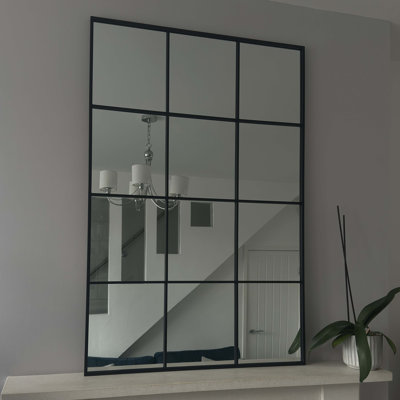 Rectangle Metal Window Panel Mirror