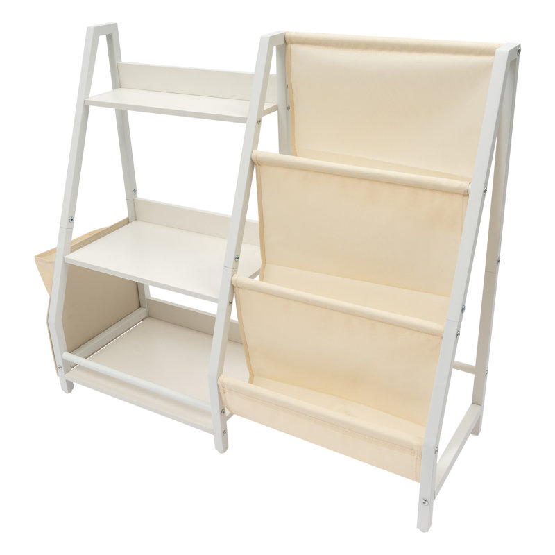 Bibliothèque à 3 niveaux avec rangement pour jouets