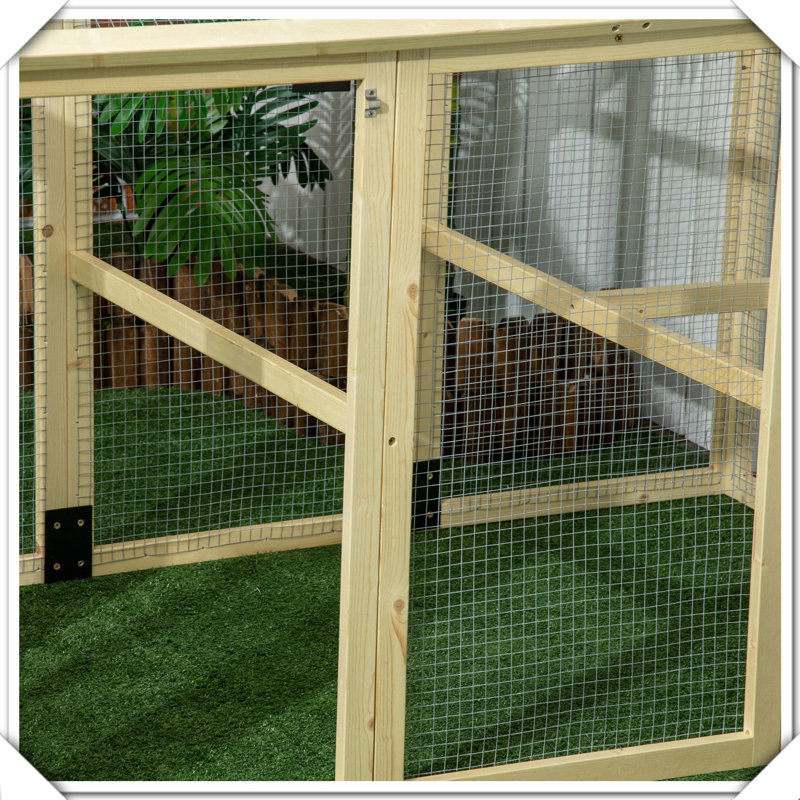 Conception de poulailler en bois avec portes perchoirs