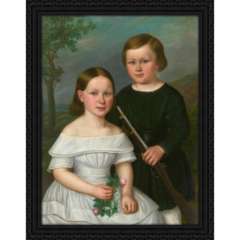 Portrait de deux enfants (1840), H 32 po x l 25 po