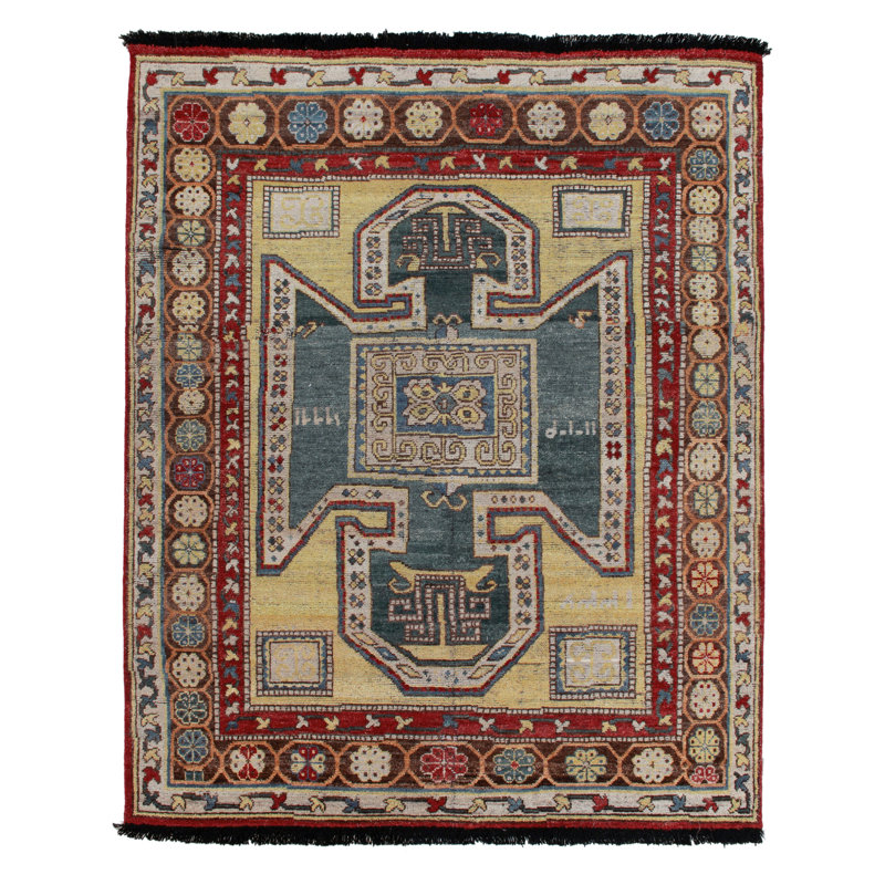 Classic Tribal Rug In Blue, Red, Beige-Brown Geometric Pattern, Rectangle 8' x 10'