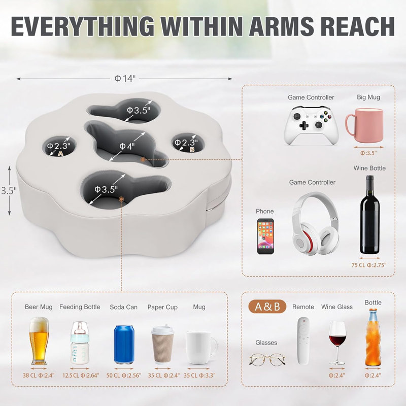 Couch Drink Holder Sofa Cup Holder Couch Caddy for Drinks Remotes