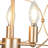3-Light Modern Drum Cage Semi-Flush Mount Ceiling Light, Dark Gold Finish, Bedroom