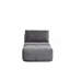 Canapé modulaire en mousse à mémoire de forme moderne, méridienne simple pour le salon, canapé modulaire Cloud pour animaux de compagnie, tissu en velours côtelé, repose-pieds mobile, sans assemblage requis, gris-115591863