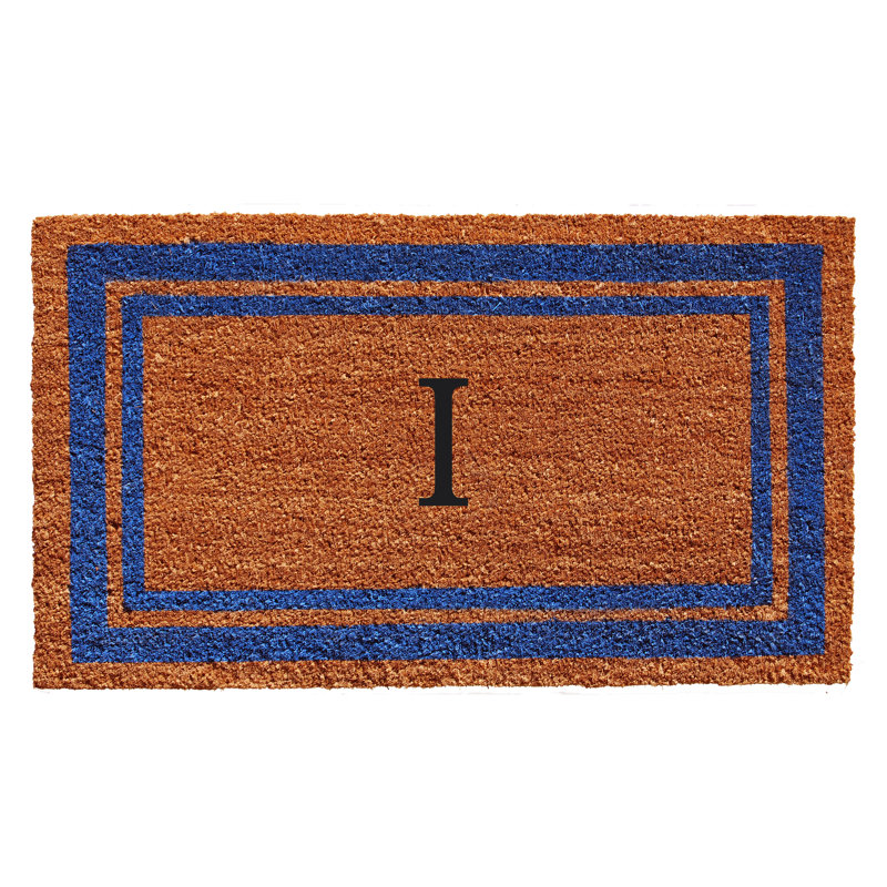 Tapis d'entrée antidérapant Stortz, Bleu / Brun, I, Rectangle 2 pi x 3 pi
