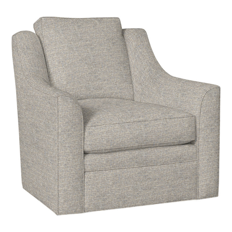 American Bungalow Nicholas Barrel Back Swivel Chair, Impala Storm