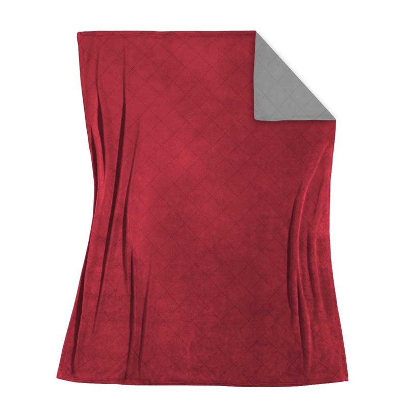 Throw Blanket, Red/Granite