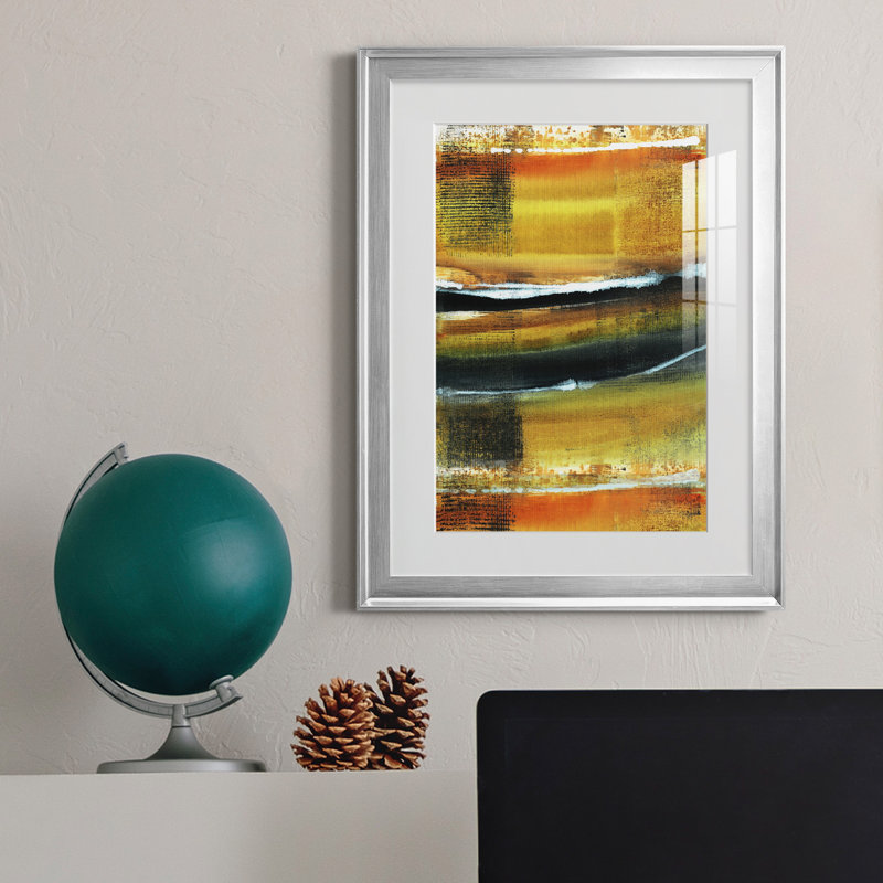 Desert Night II - peinture encadrée, H 22,5 po x l 30,5 po x P 1,5 po, Argent