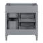 Modern 30'' Bathroom Vanity Base with Roman Leg Design and Ample Storage Cabinet-112935284
