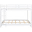 White Wood Queen Bunk Bed, Reliable Pine And Construction, Space Optimization In Limited Spaces, Solid Slats For Support Bed With , Size, Optimization, Slat