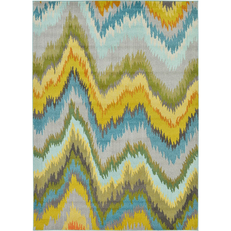 Abstract Indoor Rug, Rectangle 7' x 10'