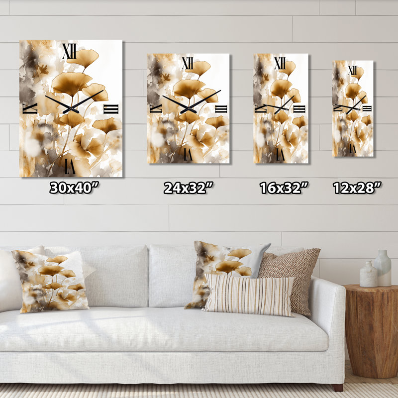 Très grande horloge murale Beige, Très grand