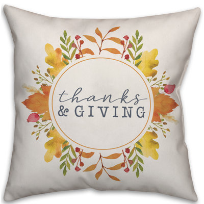  Oreiller carré Thanks & Giving