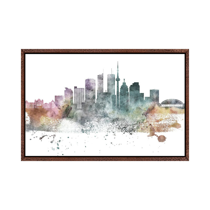 Toronto Pastel Skylines by WallDecorAddict - Gallery-Wrapped Canvas Giclée on Canvas, 152.5 cm H x 101.5 cm W