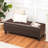 45" Tufted Faux Leather Storage Bench Ottoman For Living Room-1596714809