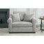 Fauteuil d'appoint moderne en chenille surdimensionné-105526456